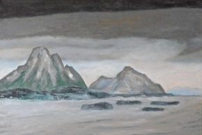 Lofoten diptych, right, 2012, oil on canvas, 61x91.5 cm , pair $5500