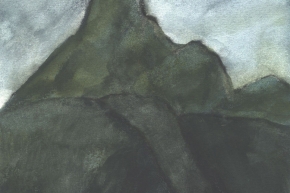 Mt Warning from Murwillumbah 3, 2010, watercolour, 24x19 cm, unframed $500