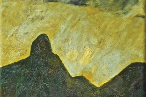 Mt Warning from Murwillumbah/ Storm, 2010, oil on canvas, 66x77 cm, $2700